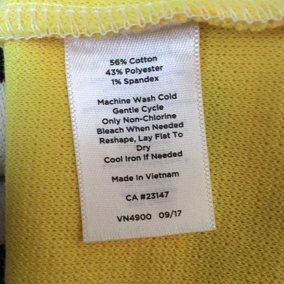 Talbots Cream Navy Stripe Color Block Top - Picture 10 of 10